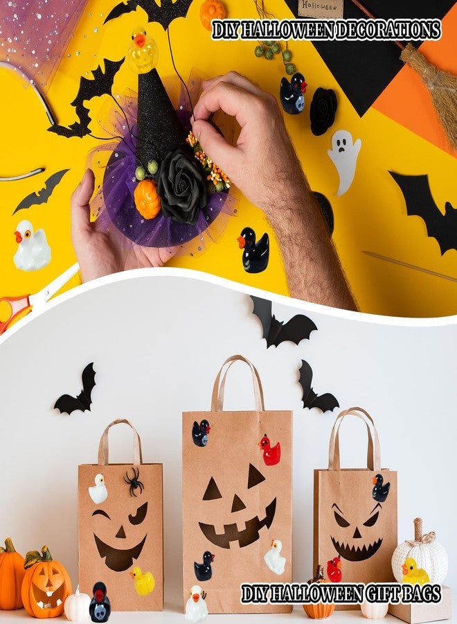 DASHUAIGE 96 Pcs Mini Resin Ducks Halloween, Black Miniature Mini Ducks Figurines Tiny Ornaments for Garden Decoration Party Decoration DIY Craft Accessories (Halloween 1) - Image 4